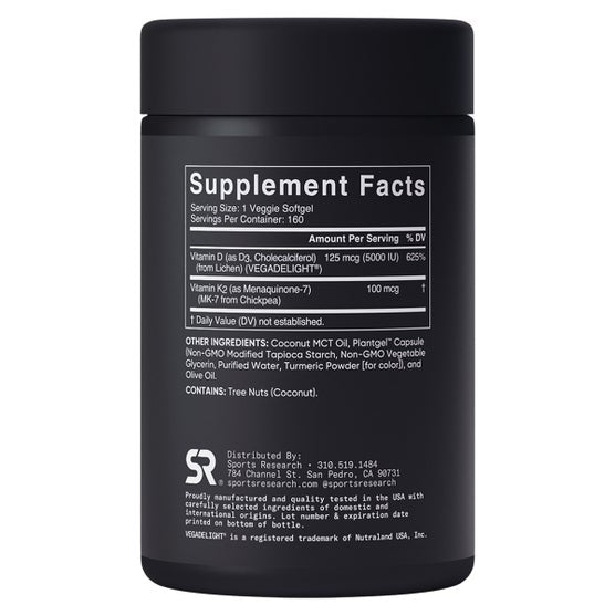 Costco Sports Research - D3+K2 - 160顆