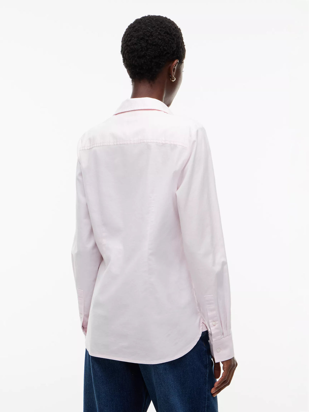 Tommy 女生 正常版 Oxford 長袖襯衫 - 淺粉