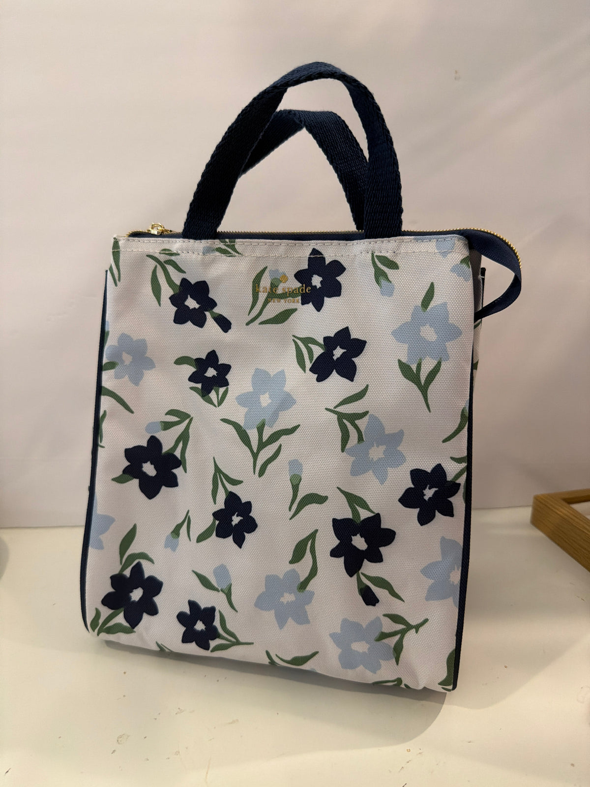 挖寶現貨 Kate Spade 便當袋 藍花花