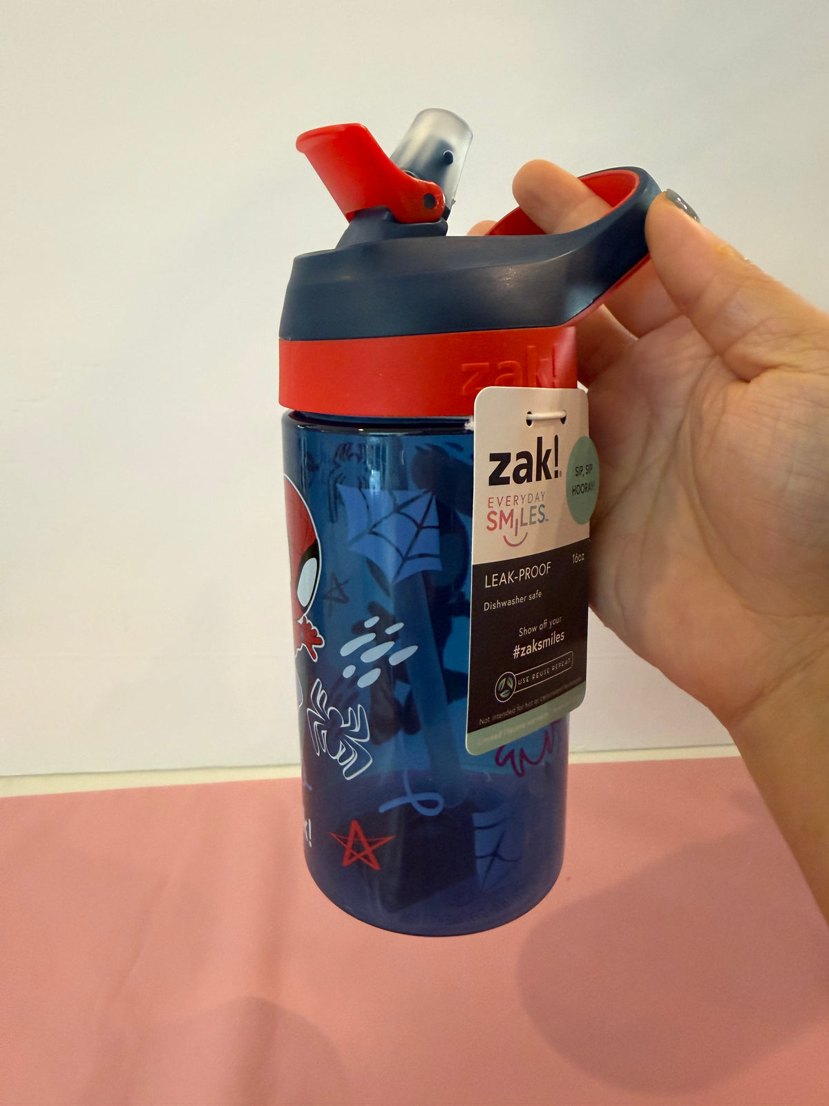 挖寶現貨 Zak 不漏兒童水壺 蜘蛛人473ml
