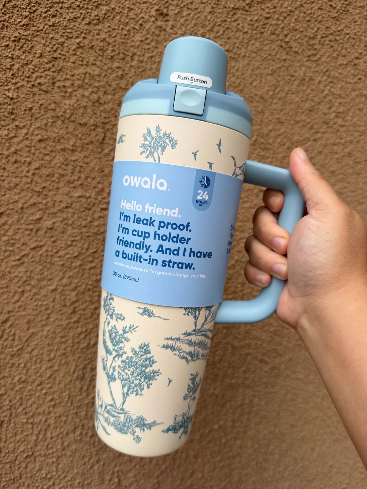 Owala 手提吸管不銹鋼水壺 - 法式鄉村 - Toile be home - 30oz