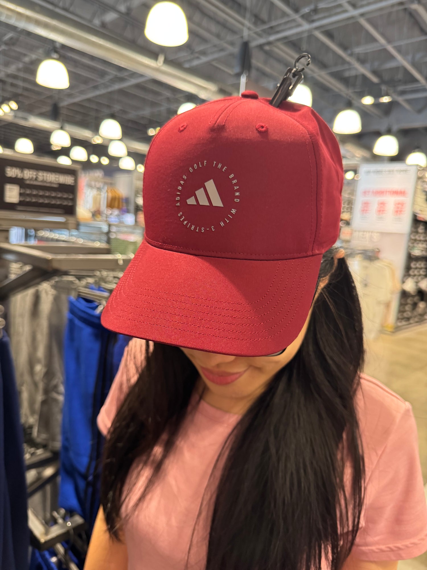 Adidas 高爾夫球帽 酒紅