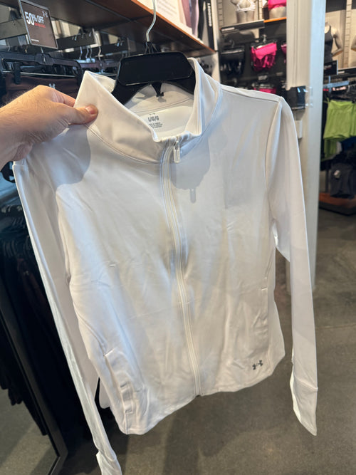 UA 女生 奶油系列 薄外套 白色 XL