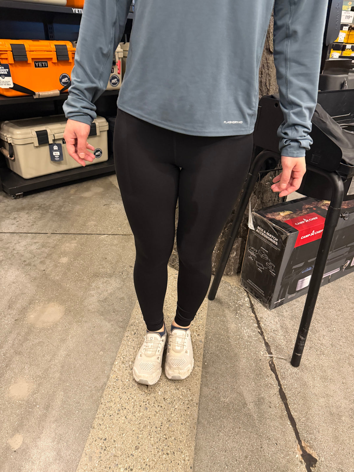 北臉專櫃 Jaida 防曬口袋Legging - 黑色