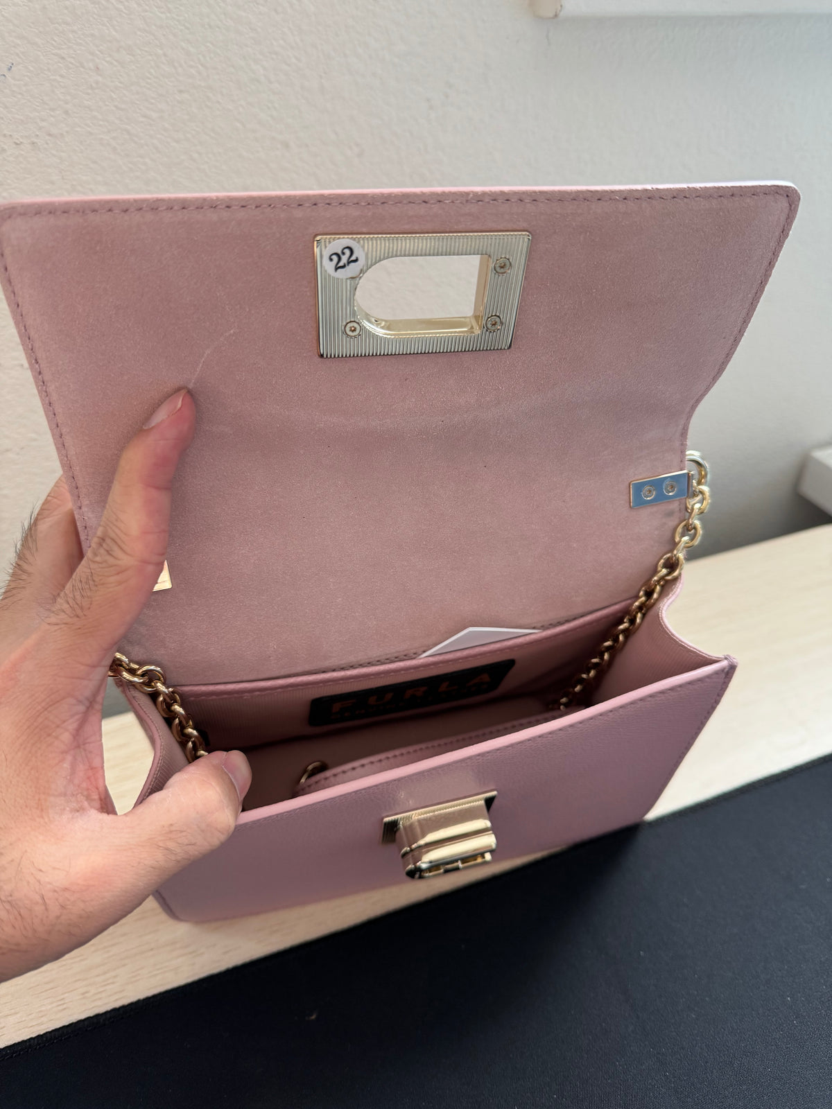 Furla 專櫃 1927小斜背 粉色 20