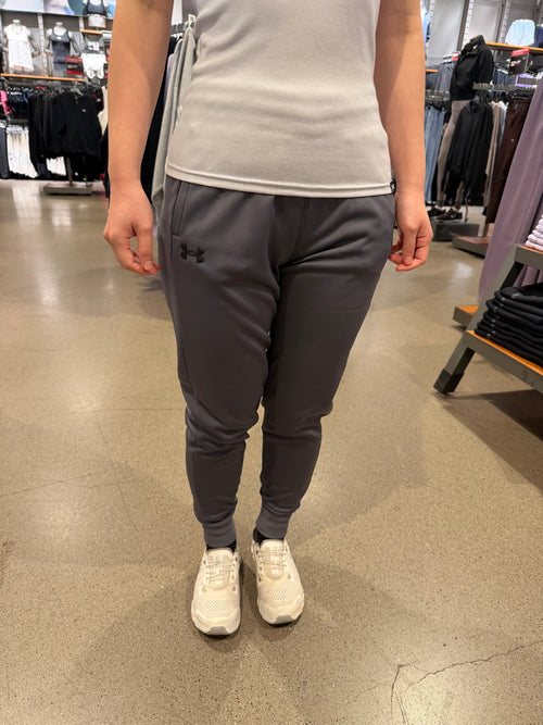 UA 女生 刷毛運動褲 1373054 - 灰色 M