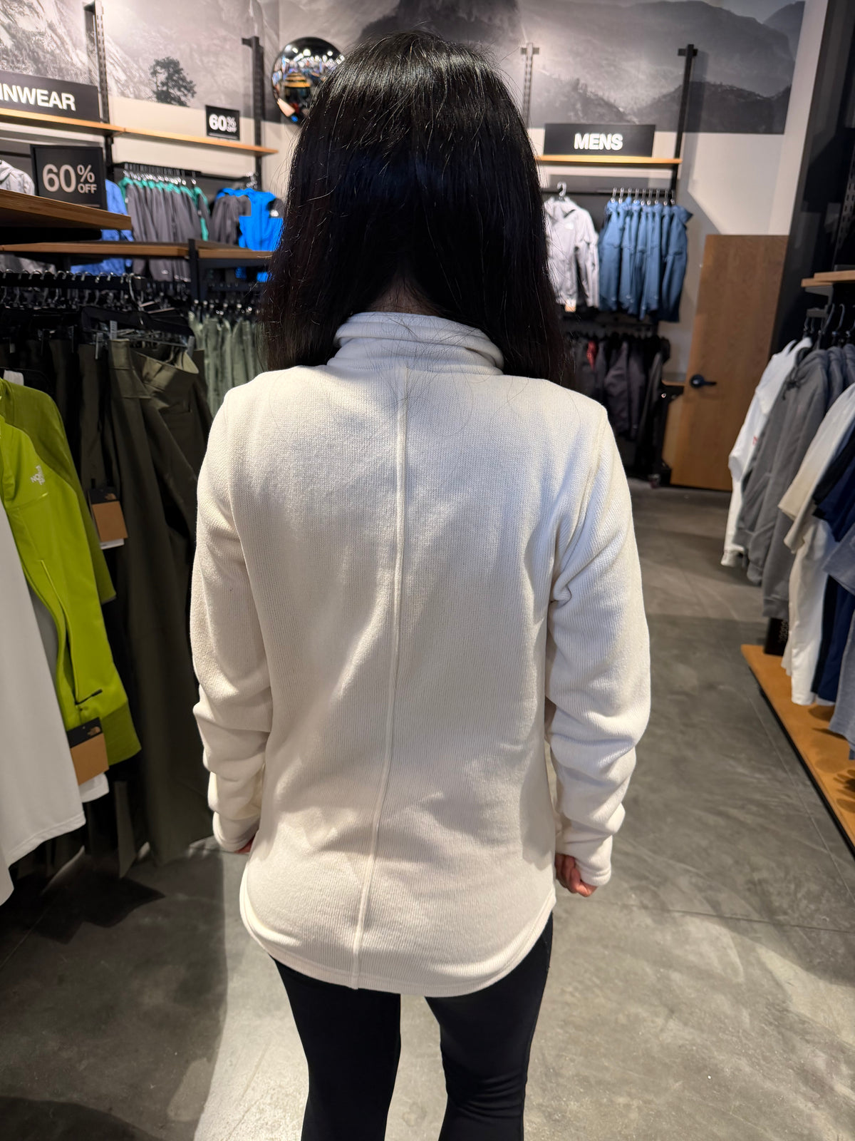 北臉 女生 Gavel 刷毛外套 - 白色