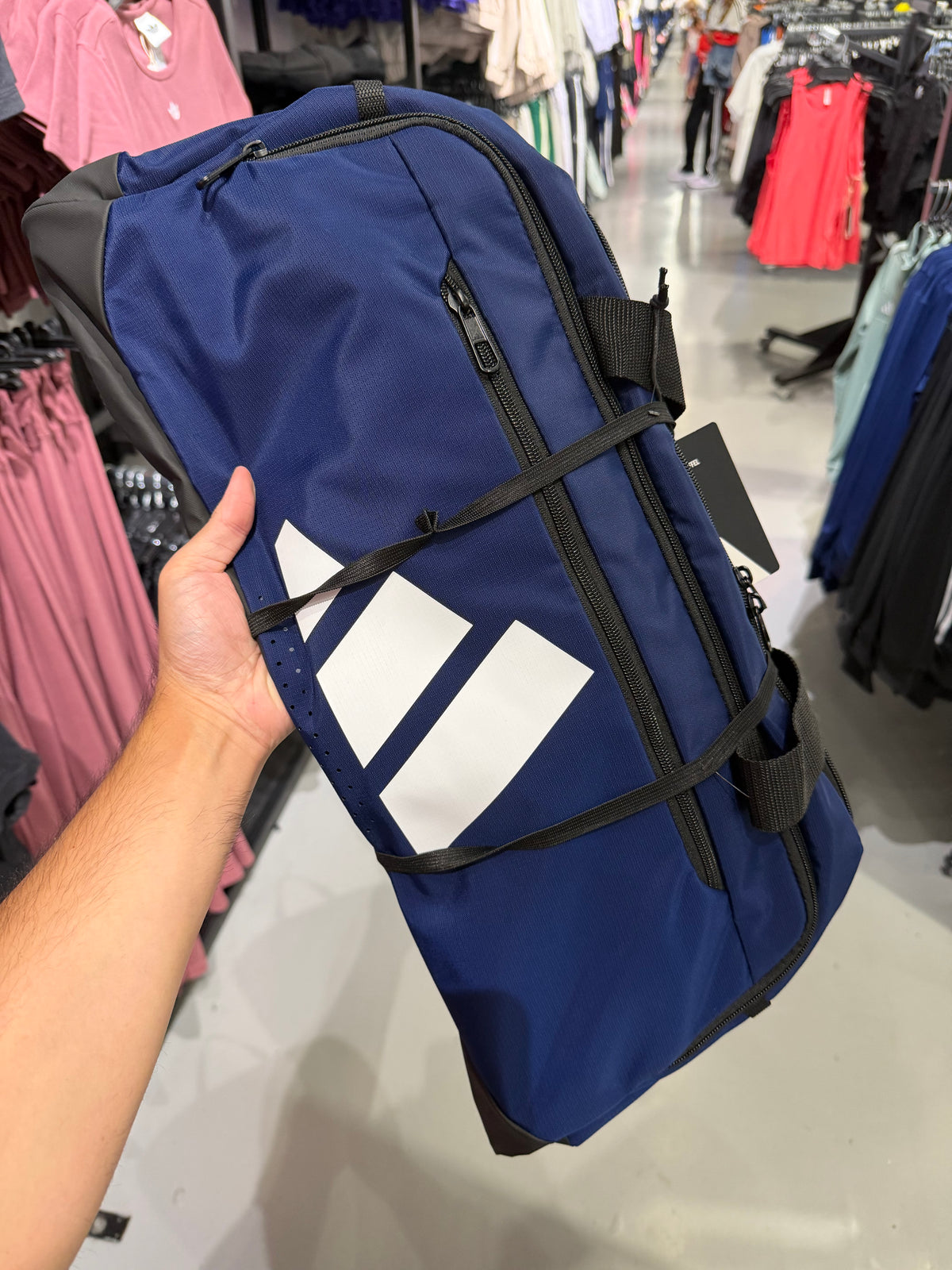 Adidas 旅行必備 中旅行袋 65L - 深藍