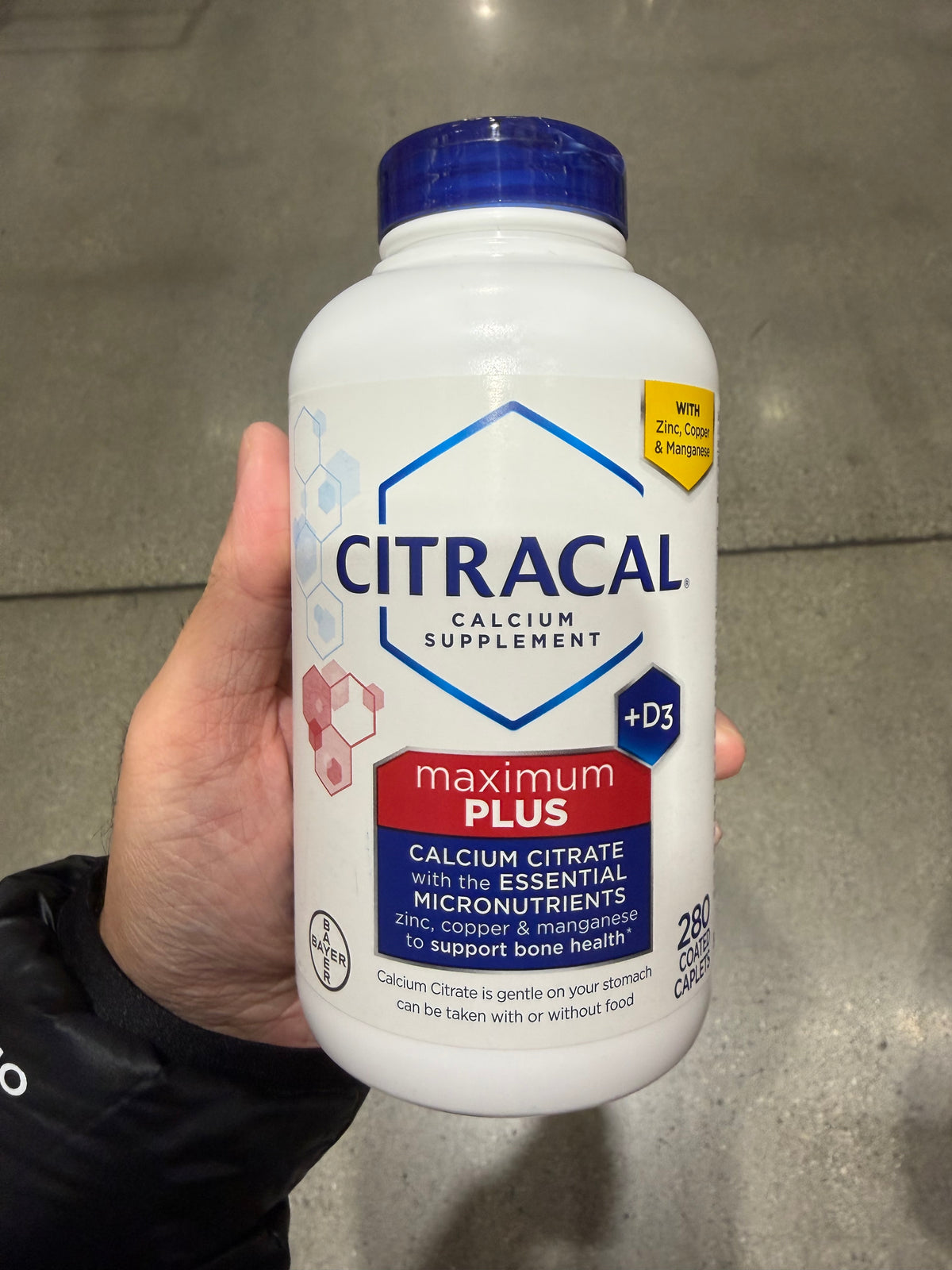 Costco Citracal - 檸檬酸鈣+D3 - 280顆