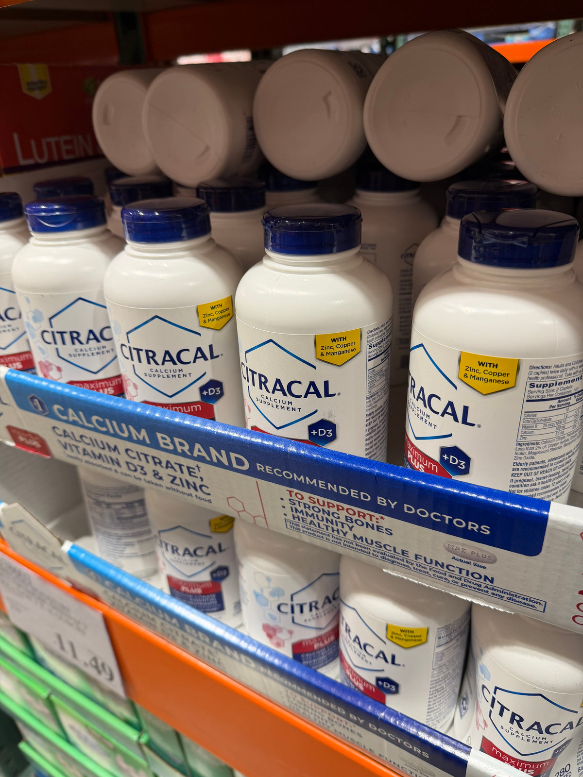 Costco Citracal - 檸檬酸鈣+D3 - 280顆