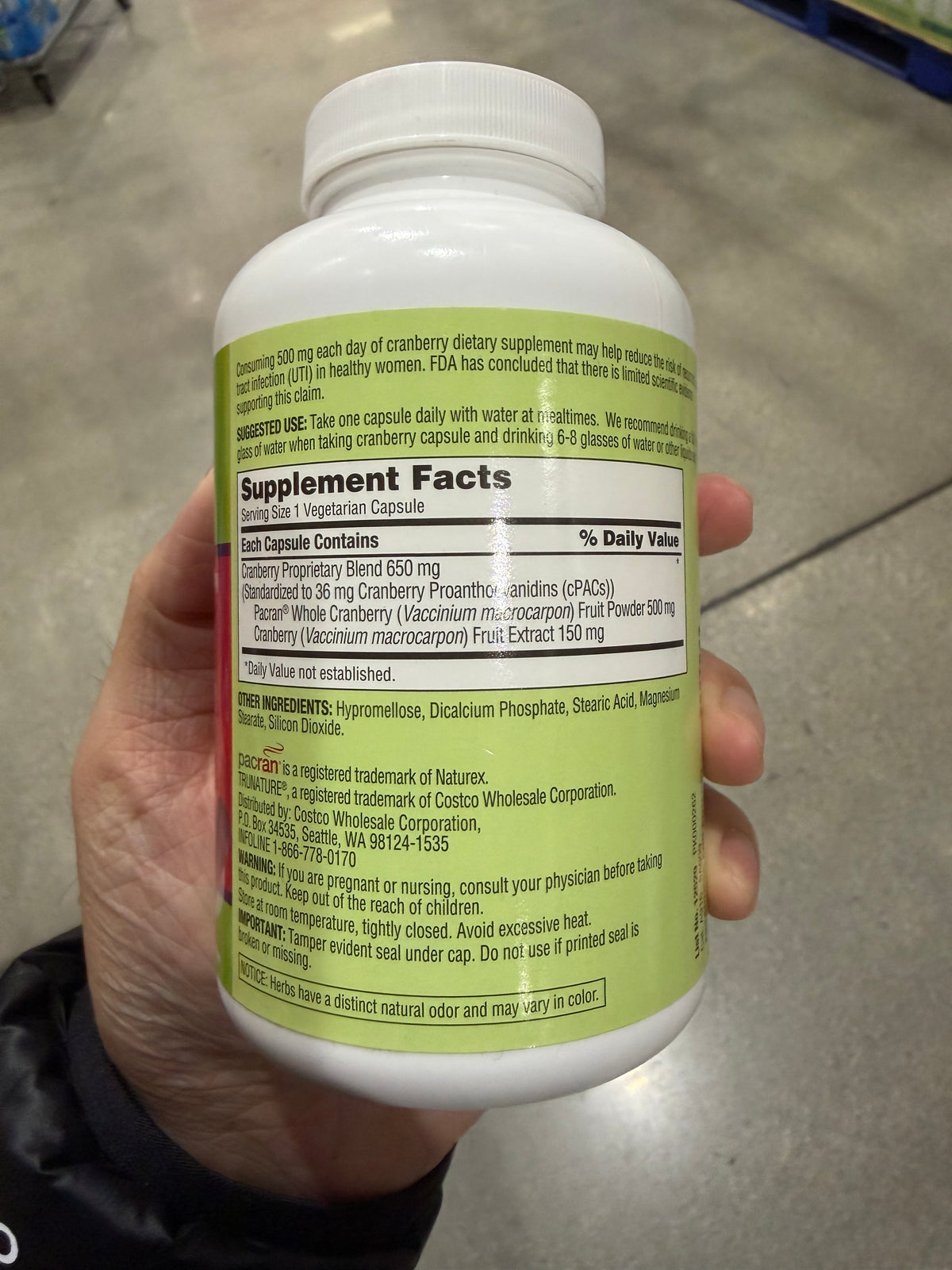 Costco Truenature - 蔓越莓錠 - 140顆