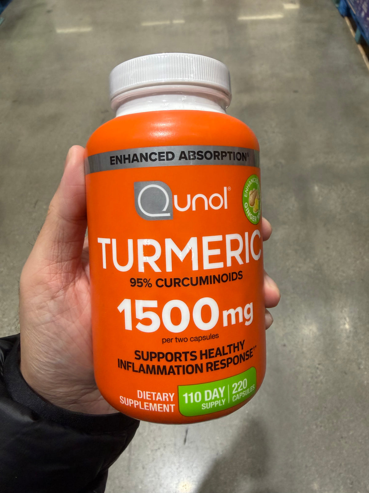 Costco Qunol - 薑黃膠囊 1500mg - 220顆