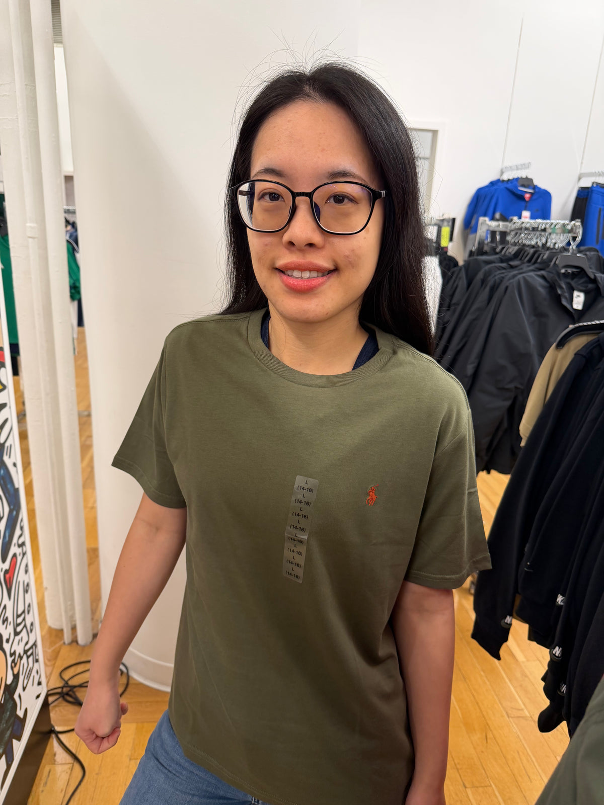 RL 青年款 小馬短T - 橄欖綠