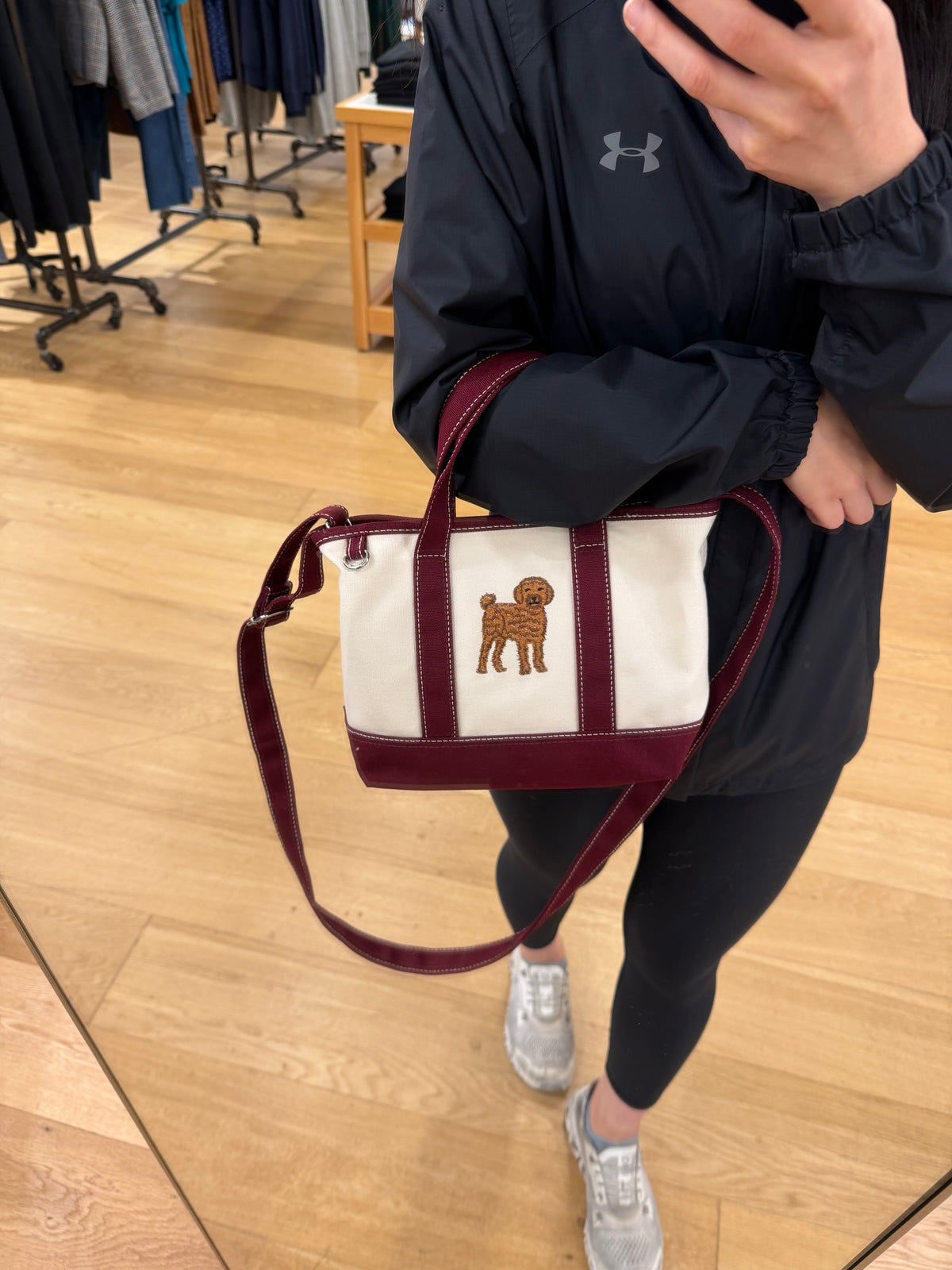 J Crew 刺繡狗狗托特包 - 貴賓