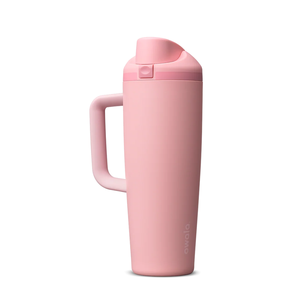 Owala 手提吸管不銹鋼水壺 - 玫瑰 - Rose Quartz - 30oz