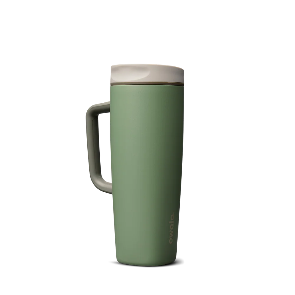 Owala 把手不漏咖啡杯 陶瓷內裡 - 鼠尾草綠 - Greenhouse - 24oz