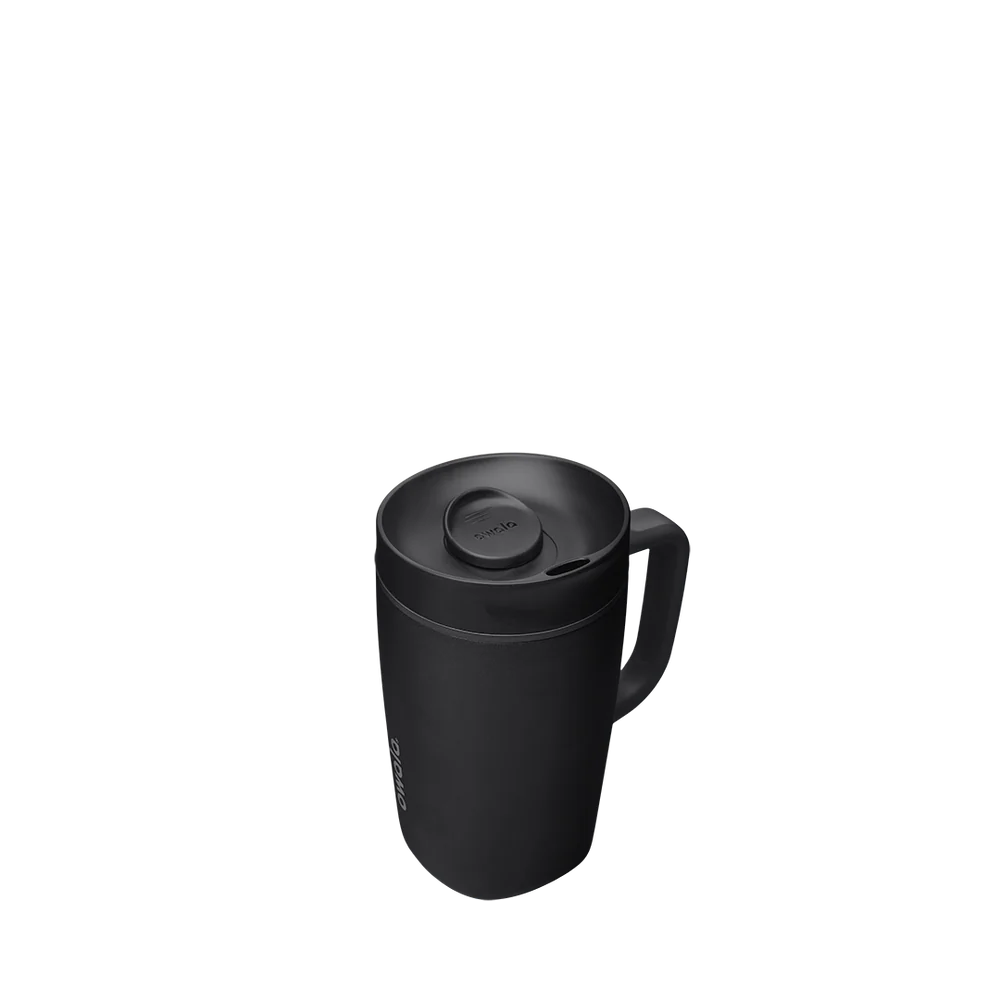 Owala 把手不漏咖啡杯 陶瓷內裡 - 霧面黑 - Very Very Dark - 12oz