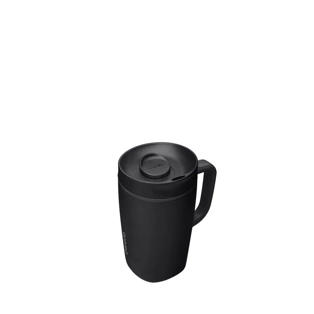 Owala 把手不漏咖啡杯 陶瓷內裡 - 霧面黑 - Very Very Dark - 12oz