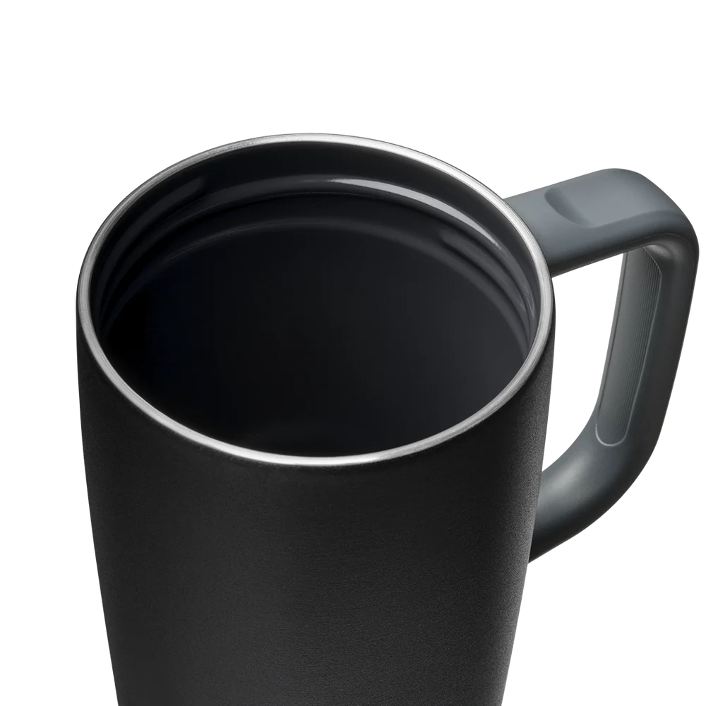 Owala 把手不漏咖啡杯 陶瓷內裡 - 霧面黑 - Very Very Dark - 12oz