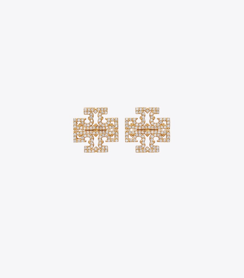 TB Outlet Briten水鑽logo耳針 - Tory金