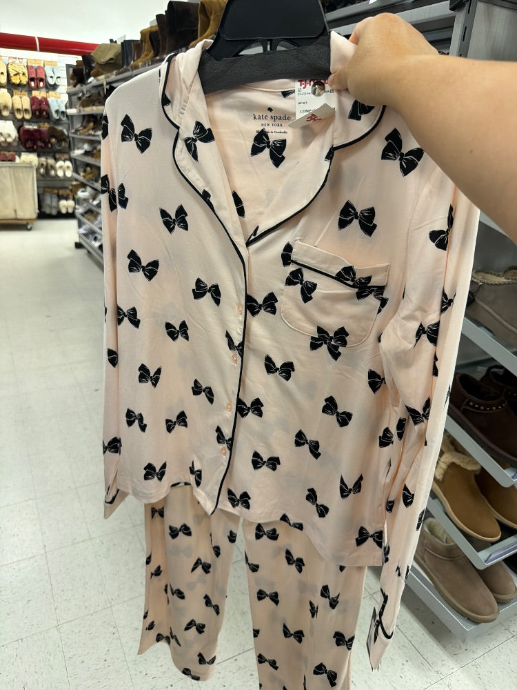 挖寶 Kate Spade 睡衣組 粉色 黑蝴蝶結