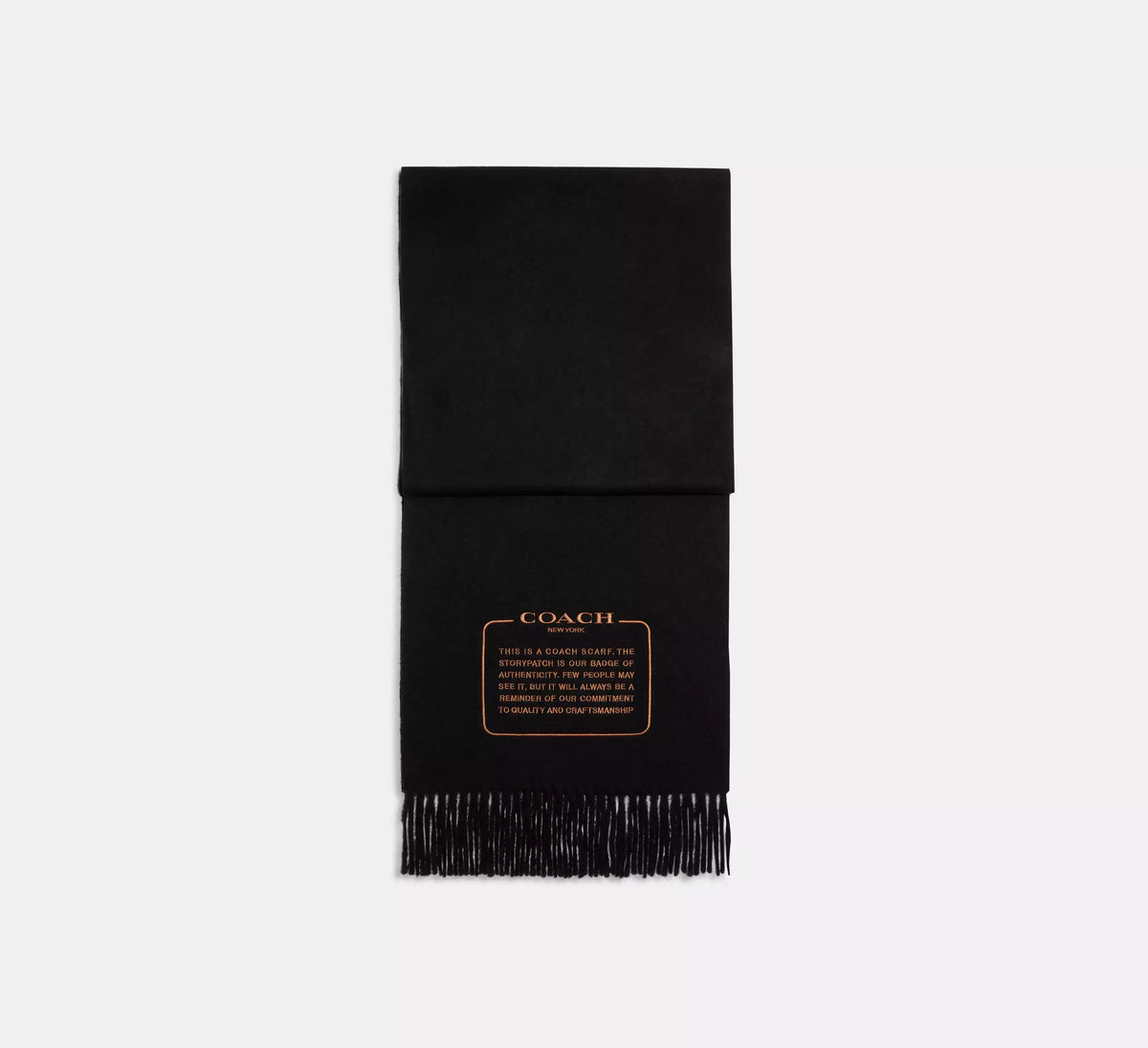 Coach Outlet 100%科社米爾羊毛圍巾 - 黑色
