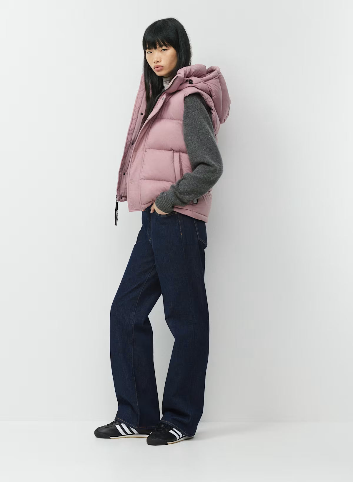 Aritzia 女生 Superpuff 五格真羽絨背心 800 - 乾燥玫瑰 - Claremont