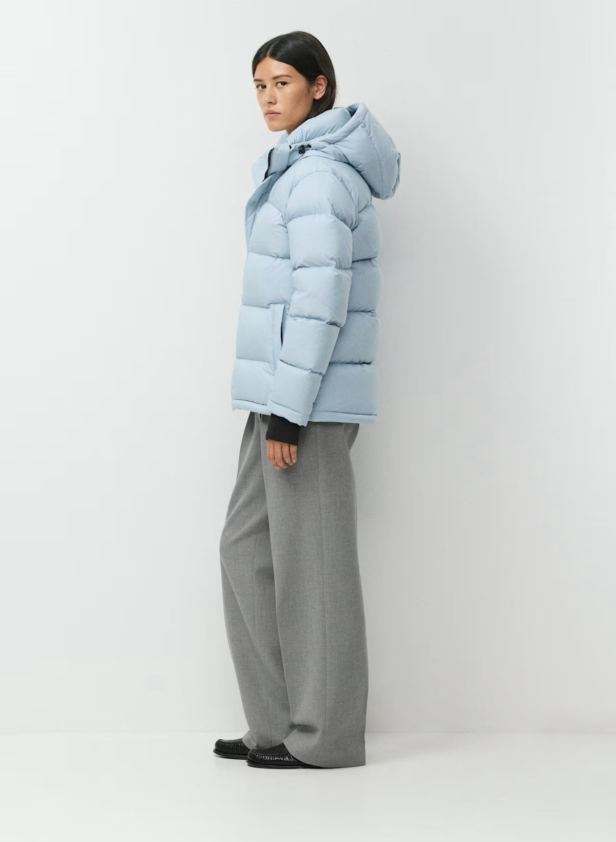 Aritzia 女生 Superpuff 五格真羽絨外套 800 - 天空冰島藍 - Dew Blue