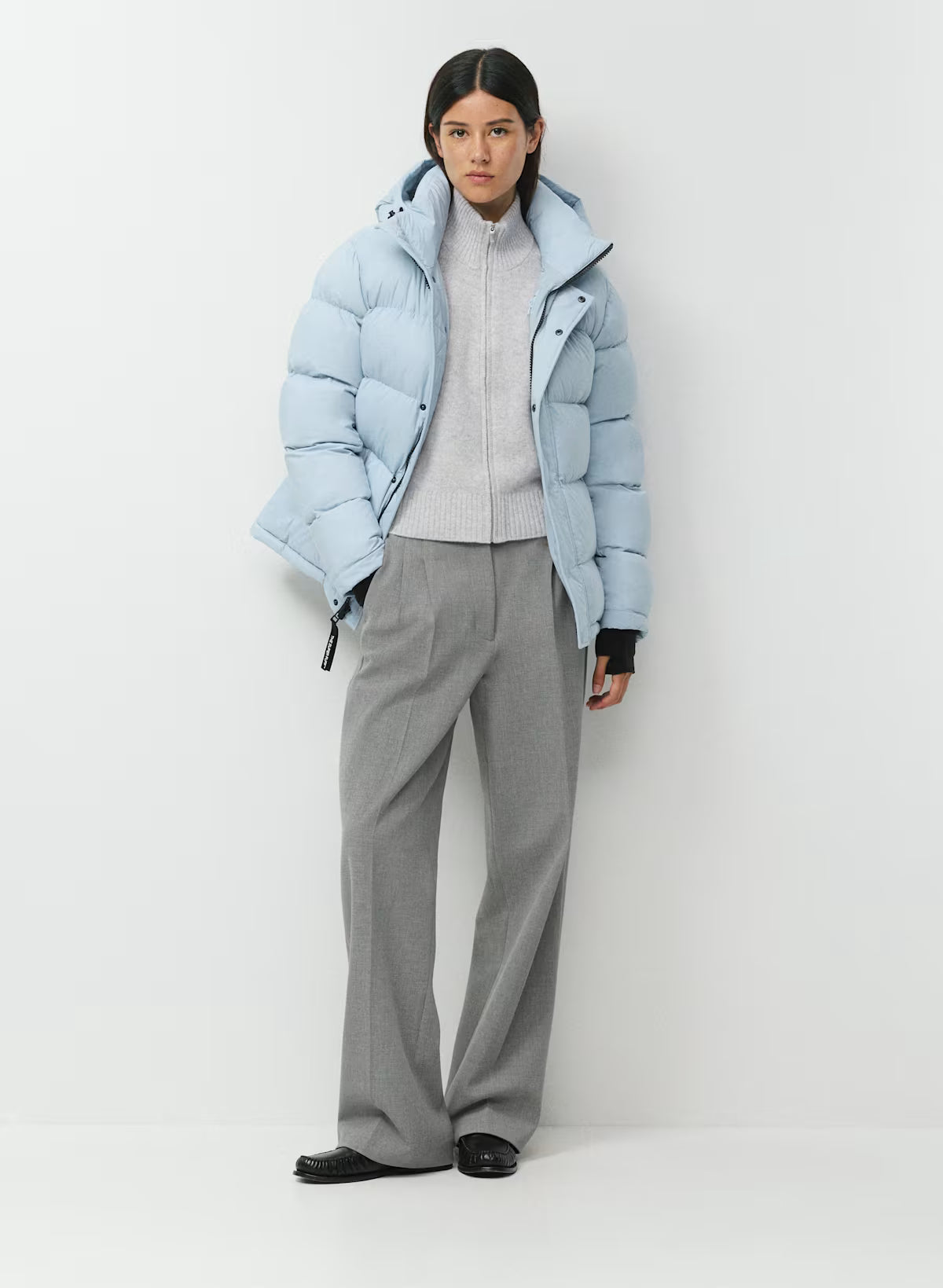 Aritzia 女生 Superpuff 五格真羽絨外套 800 - 天空冰島藍 - Dew Blue