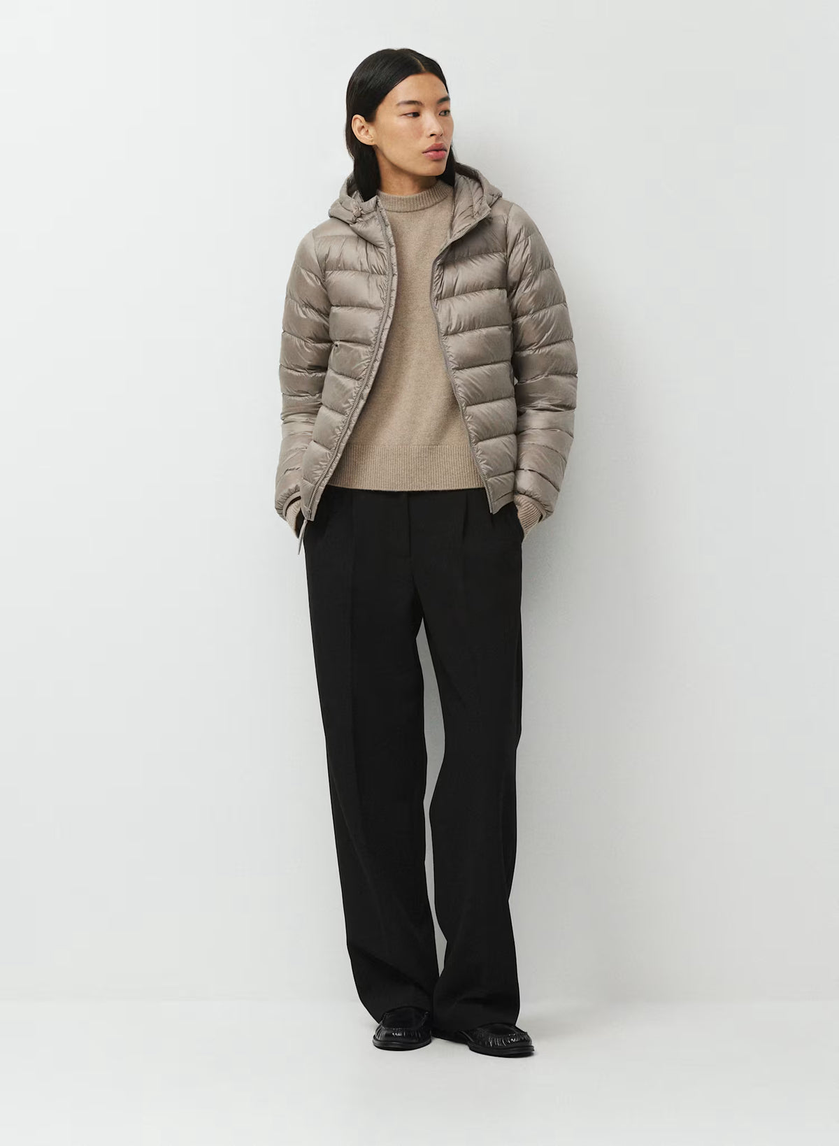 Aritzia 女生 Superpuff 好收納真羽絨外套 800 - 奶茶