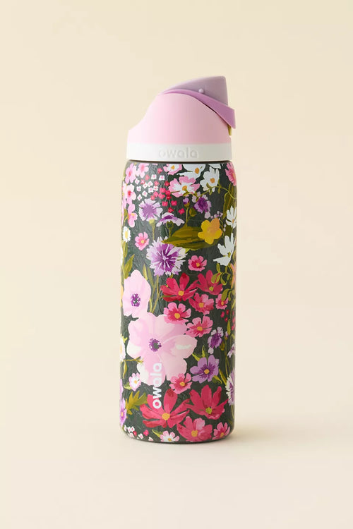 Owala x UO 限量輕鬆喝不銹鋼吸管保溫水壺 花花 - Painted Meadow