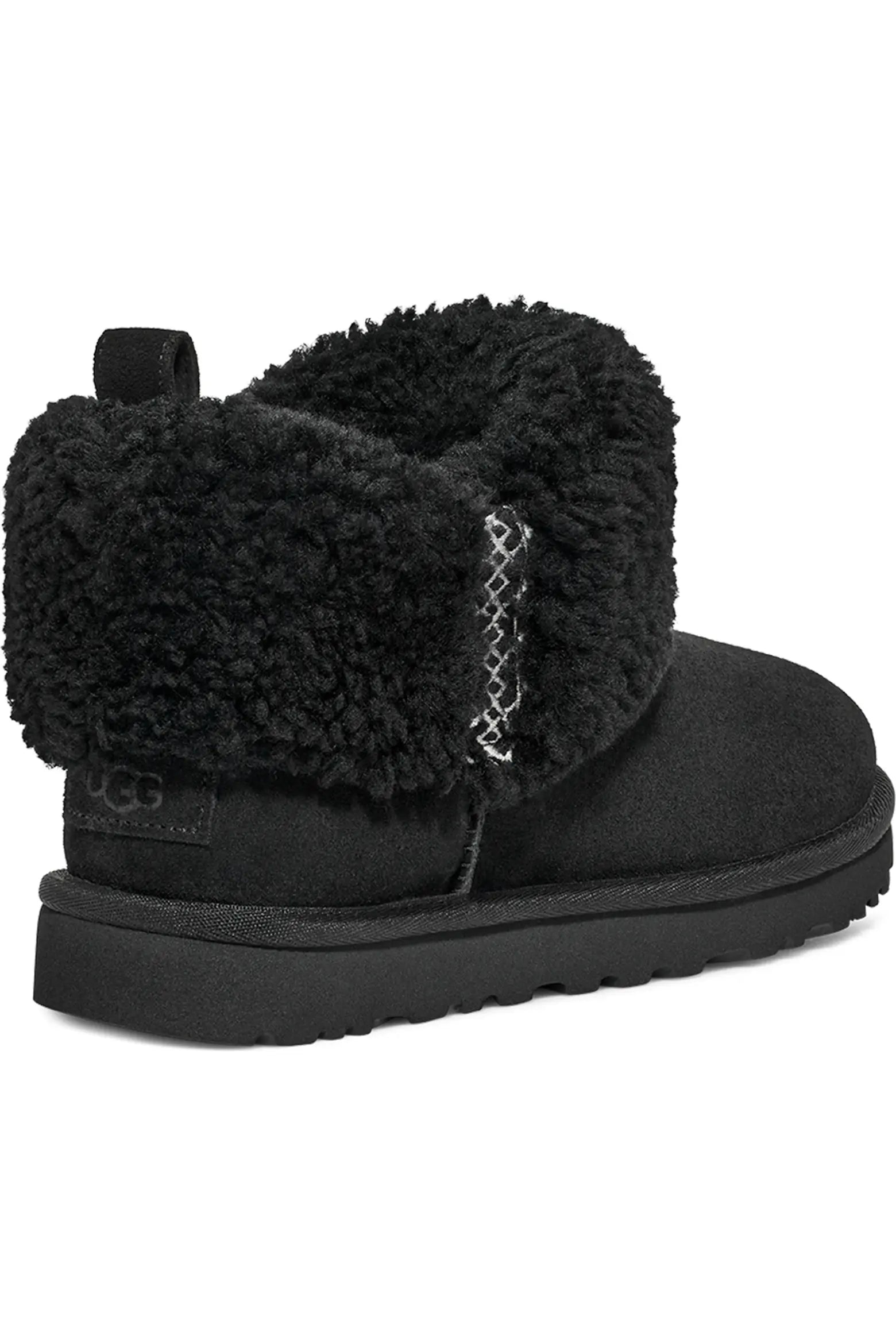 ND UGG 女生 Ultra Mini 編織毛毛短靴