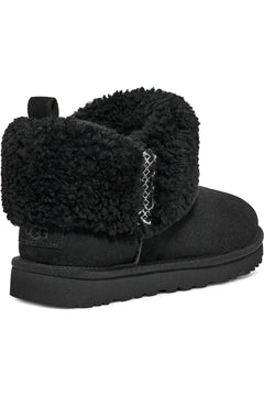 ND UGG 女生 Ultra Mini 編織毛毛短靴