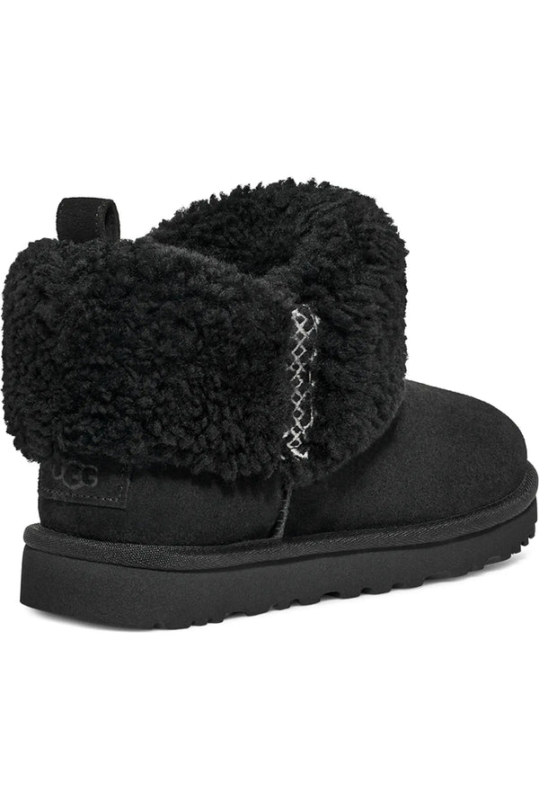 UGG 女生 Ultra Mini 編織毛毛短靴