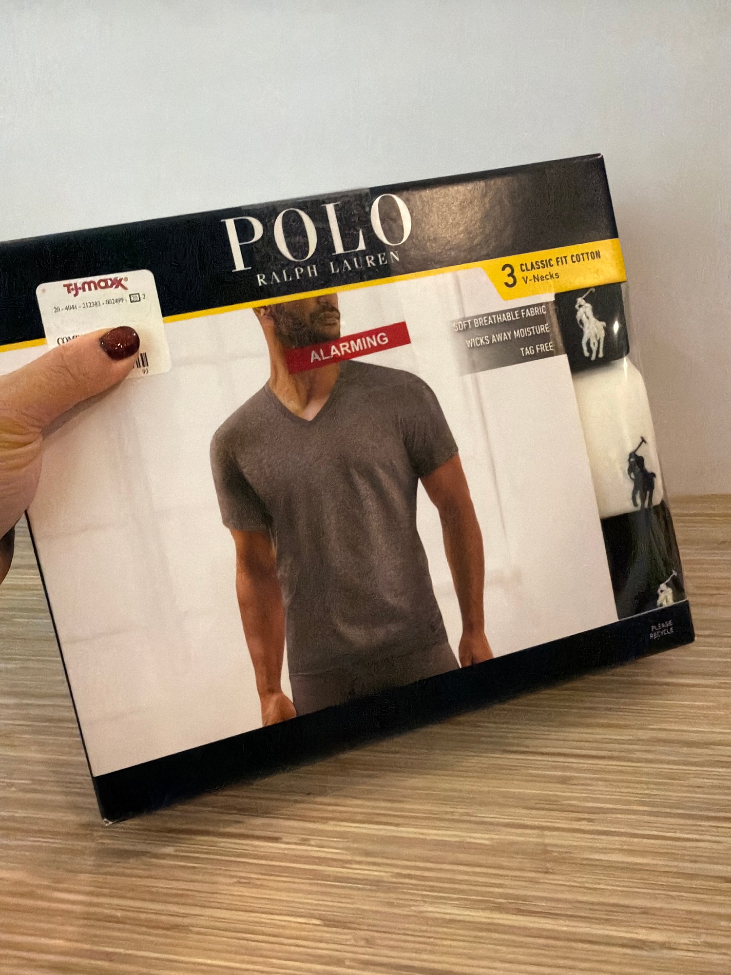 Ralph Lauren 男生V領短T 三件 經典版