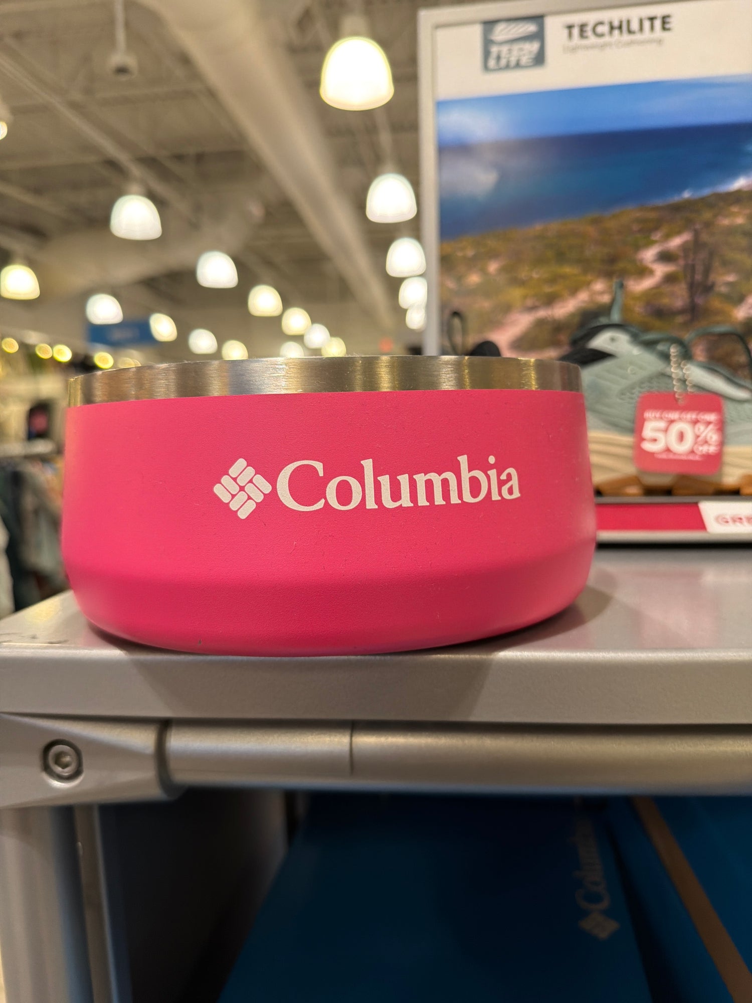 Columbia 寵物不鏽碗 粉色