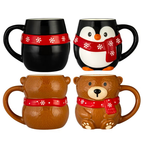 Costco 聖誕限定可愛馬克杯 - 4入組