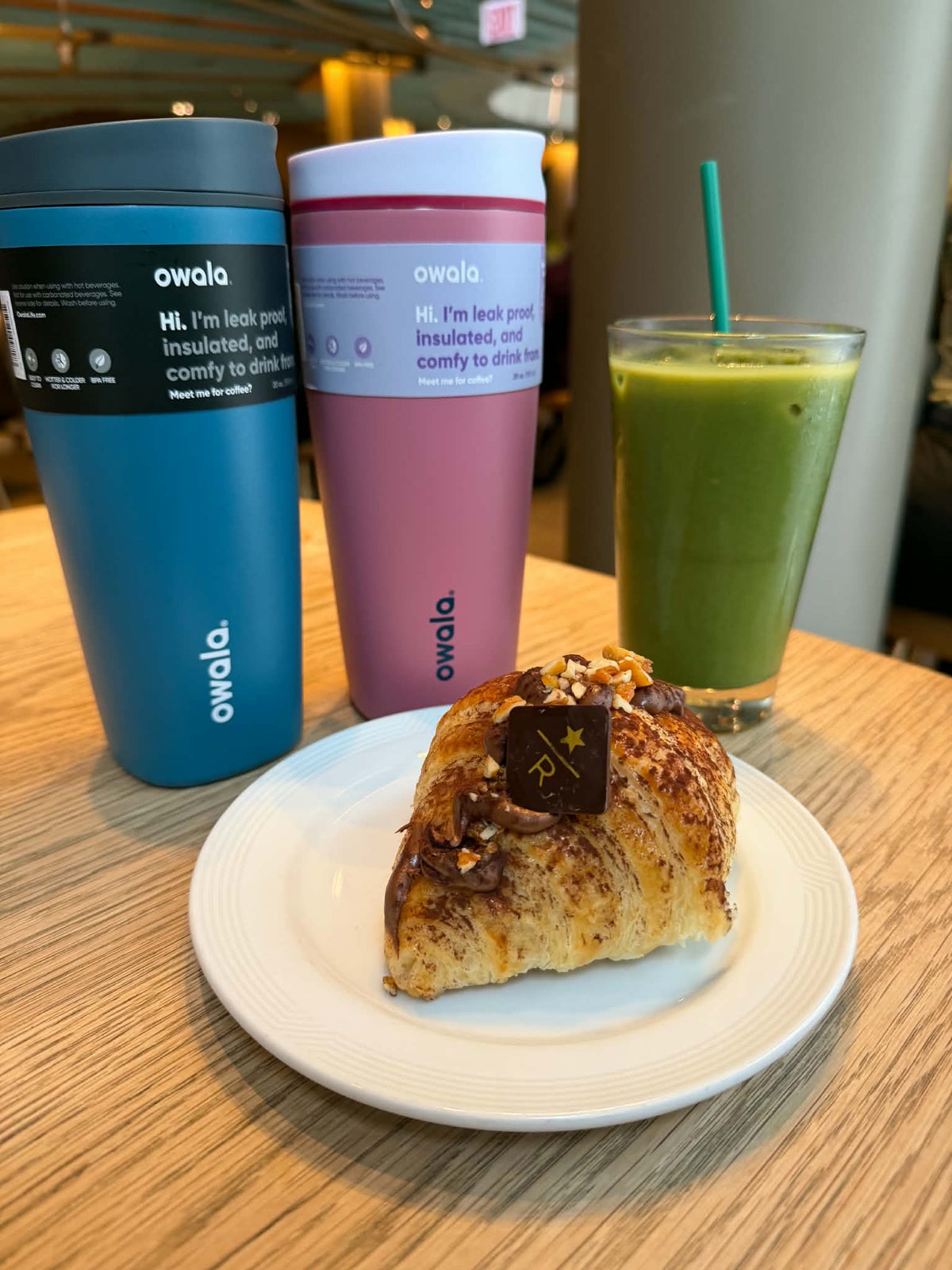 Owala 不漏咖啡杯 不銹鋼內膽 - 霧藍秋日 - High Dive - 20oz