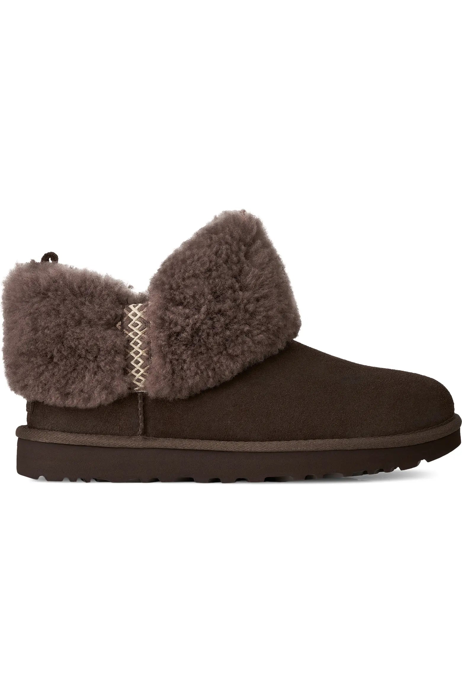 ND UGG 女生 Ultra Mini 編織毛毛短靴