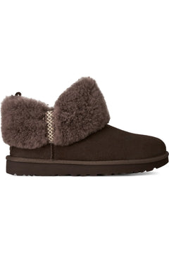 ND UGG 女生 Ultra Mini 編織毛毛短靴