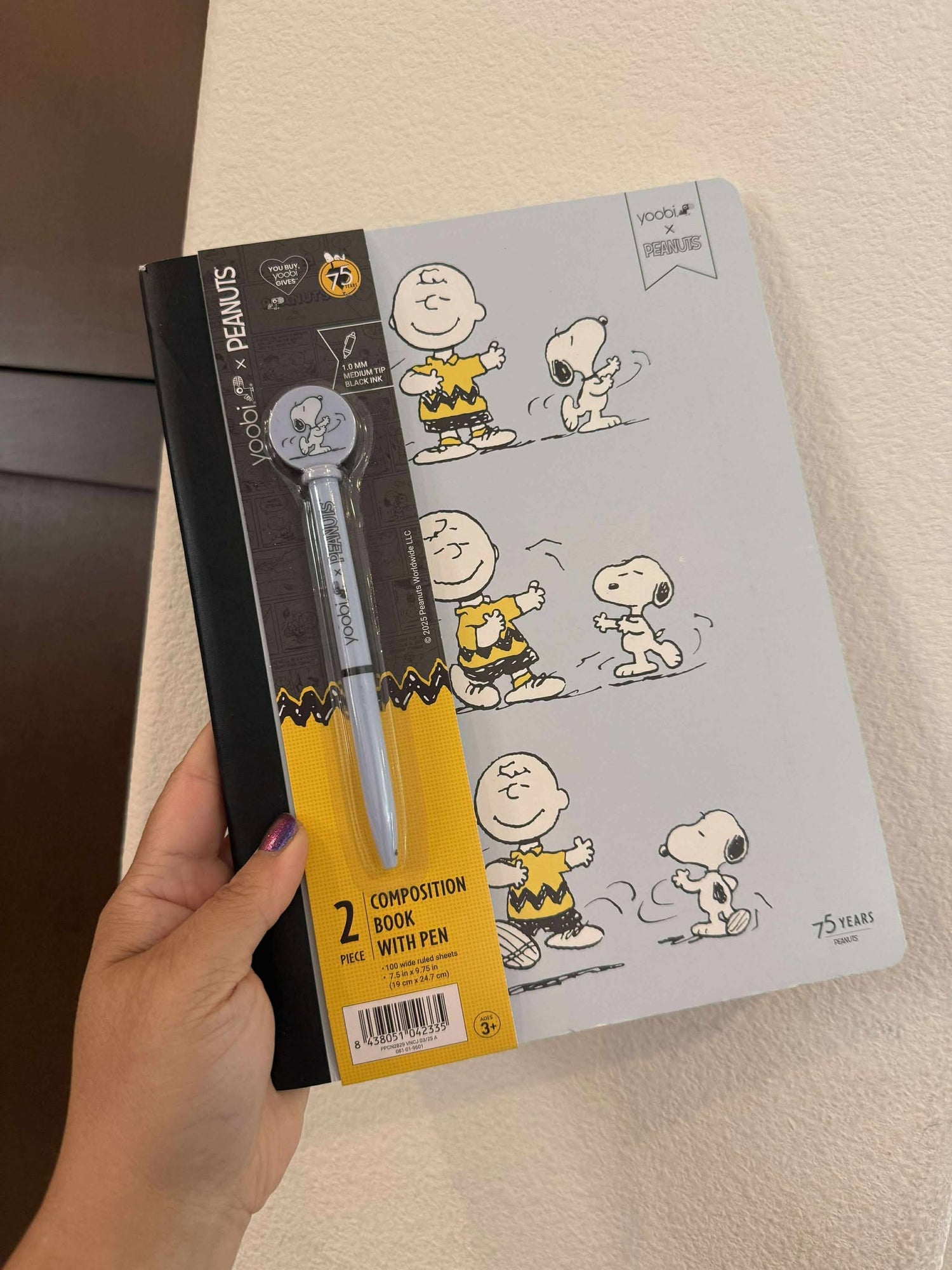 可愛文具 史努比筆記本加原子筆組 藍色
