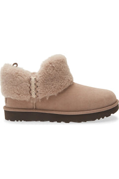 ND UGG 女生 Ultra Mini 編織毛毛短靴