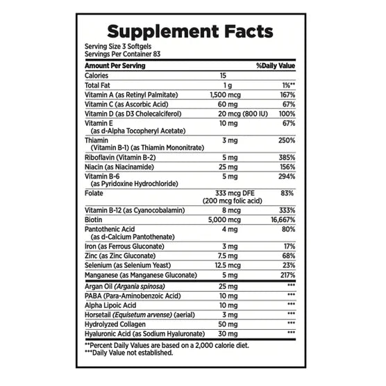 Costco Natures bounty 美麗膠囊 biotin - 250顆