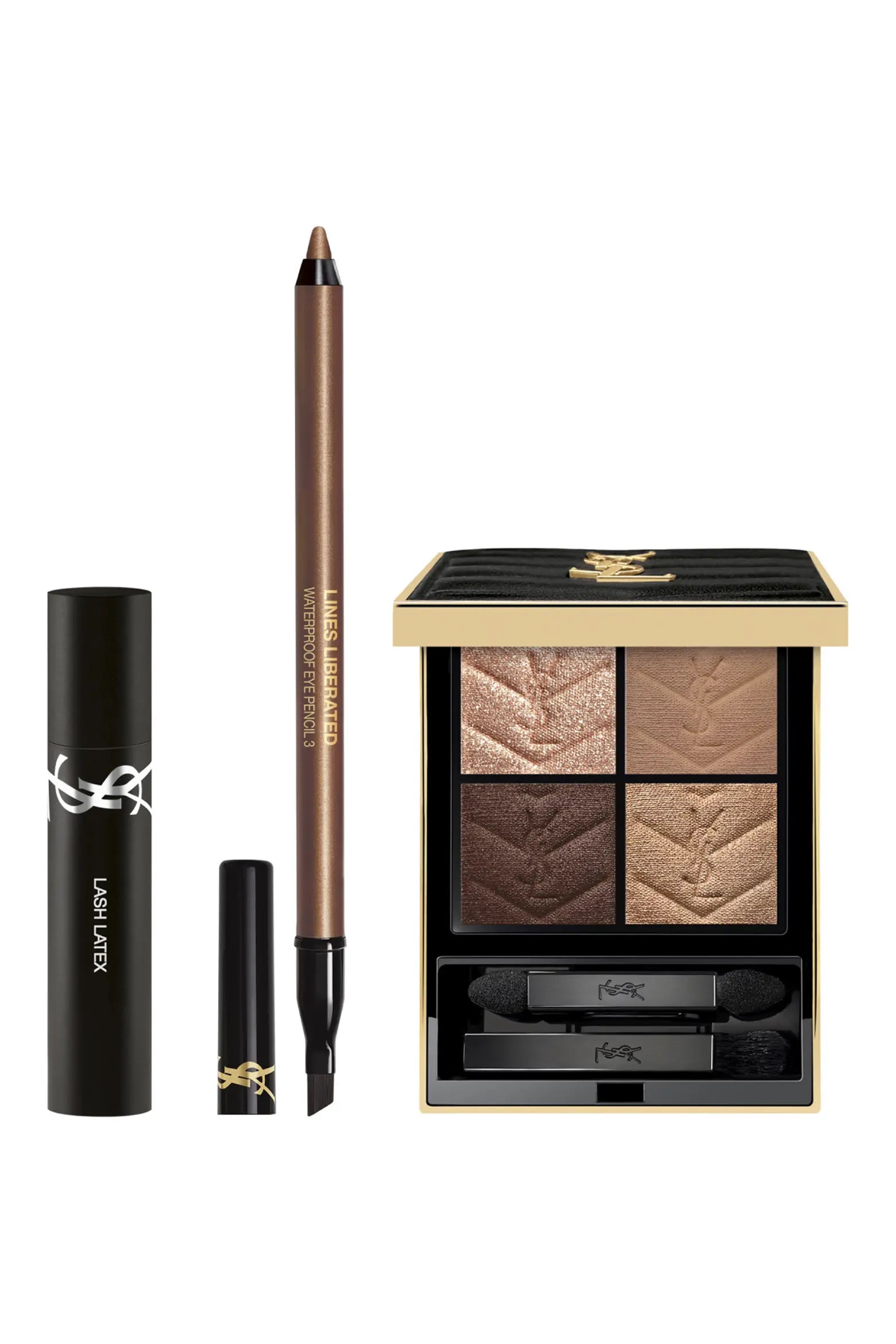 ND YSL 時尚眼色三件組[眼影盤+眼線筆+睫毛膏]