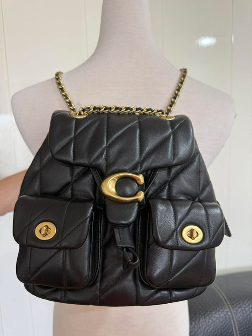 Coach 專櫃 Tabby 後背包 黑色[NG商品]