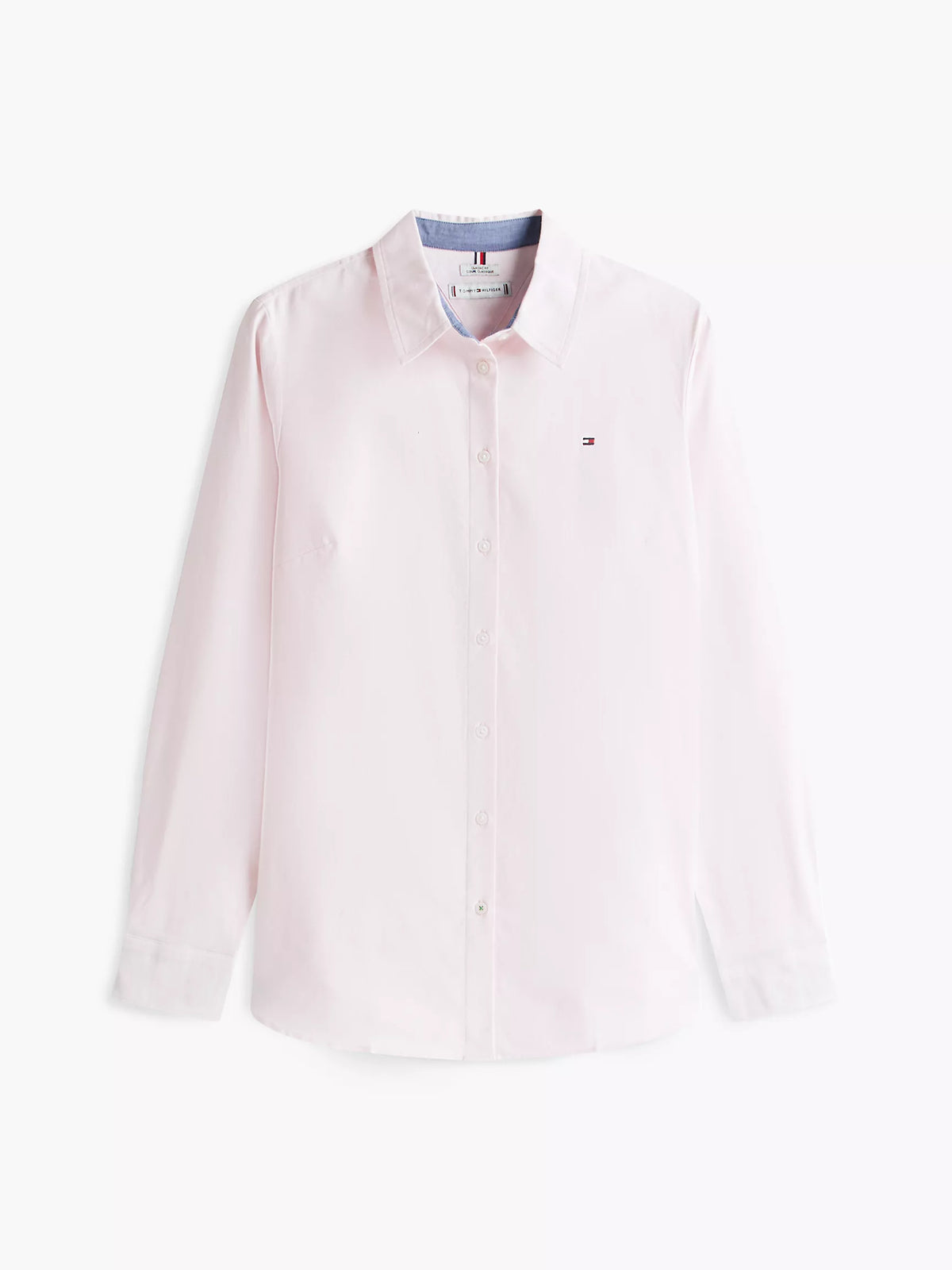 Tommy 女生 正常版 Oxford 長袖襯衫 - 淺粉