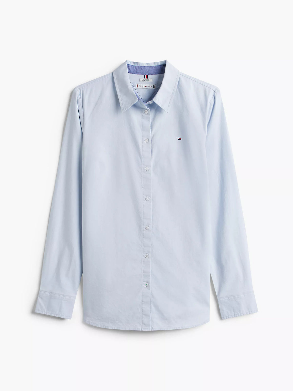 Tommy 女生 正常版 Oxford 長袖襯衫 - 淺藍