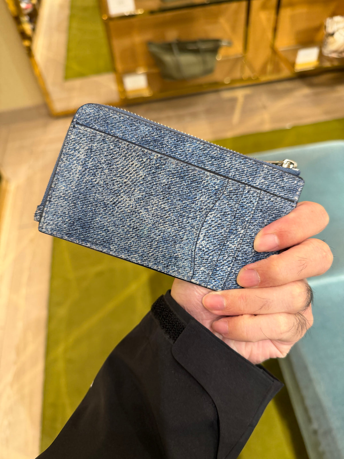 TB Outlet 牛仔拉鍊卡夾 - 丹寧