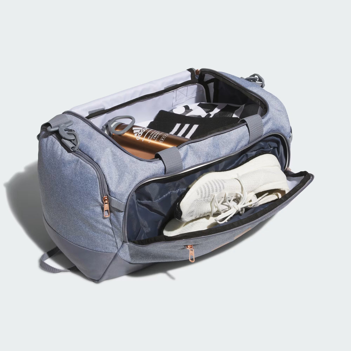 Adidas 旅行必備 旅行袋 灰色玫瑰金