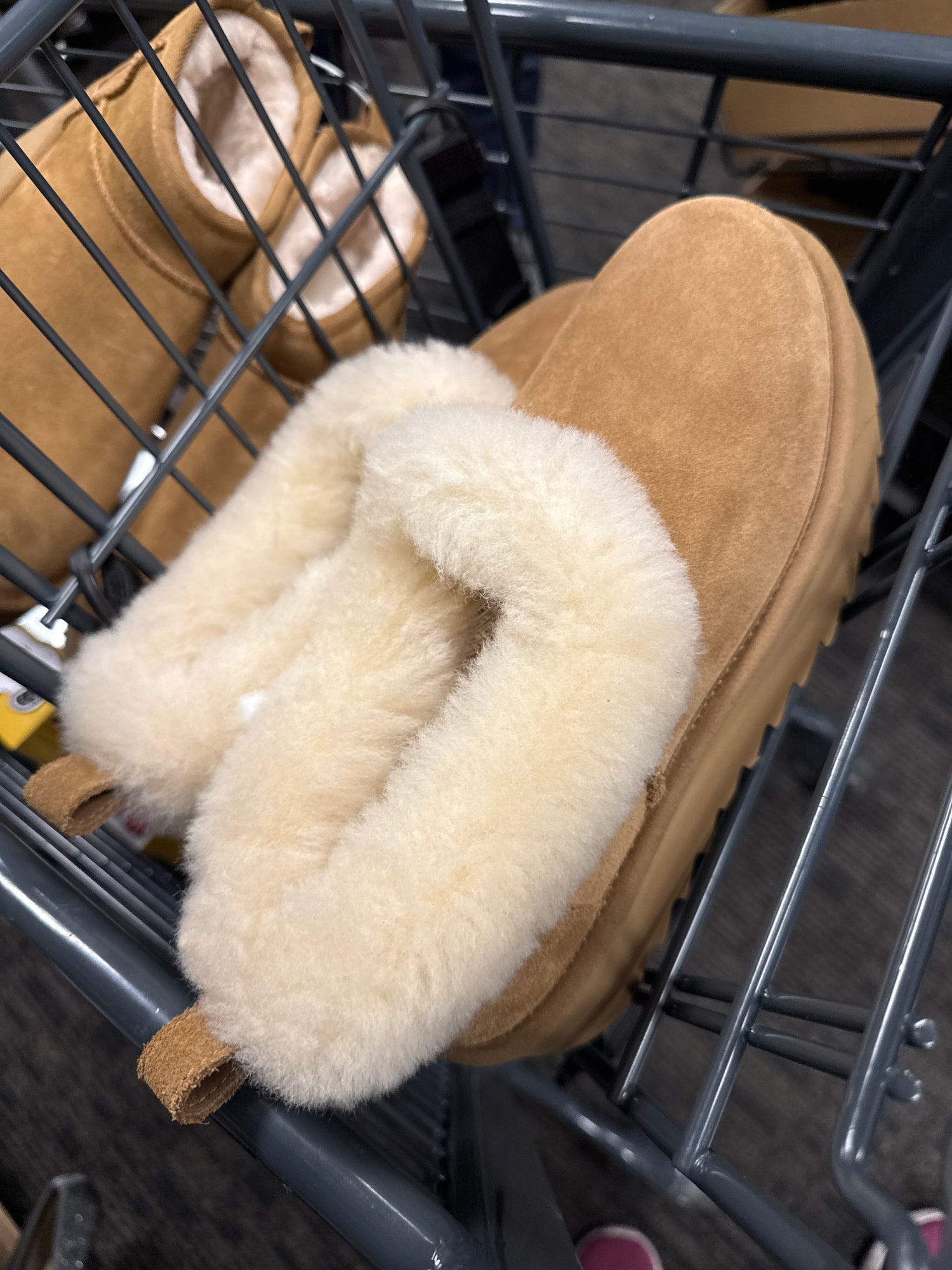 挖寶 Ugg 毛一圈的腳踝靴 栗子色7號